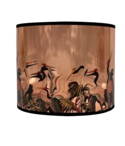 Abat-jours Lampes à Poser Abat-jour Chevet Cuivre Pélican T 25 X H 20