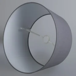 QAZQA Suspensions Abat-jour En Tissu Anthracite -Luminaires Soldes 202 abat jour en tissu anthracite 3