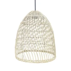 LUMISKY Suspensions Abat Jour Intérieur/extérieur Rotin Beige D40cm