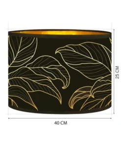 Abat-jours Lampadaires Abat-jour Lampadaire Doré Imprimé Noir Et Or Feuille T 40 X H 25 9 Abat-jours Lampadaires Abat-jour Lampadaire Doré Imprimé Noir Et Or Feuille T 40 X H 25 -Luminaires Soldes 202 abat jour lampadaire dore imprime noir et or feuille t 40 x h 25 2