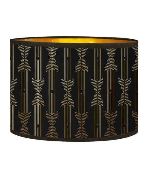 Abat-jours Lampadaires Abat-jour Lampadaire Doré Imprimé Noir Et Or Lazarre T 40 X H 25 3 Abat-jours Lampadaires Abat-jour Lampadaire Doré Imprimé Noir Et Or Lazarre T 40 X H 25