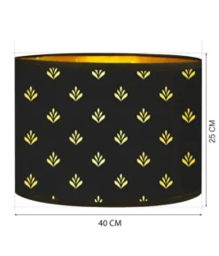 Abat-jours Lampadaires Abat-jour Lampadaire Doré Imprimé Noir Et Or Lys T 40 X H 25 -Luminaires Soldes 202 abat jour lampadaire dore imprime noir et or lys t 40 x h 25 2