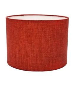 Abat-jours Lampadaires Abat-jour Lampadaire Effet Lin Rouge T 35 X H 20