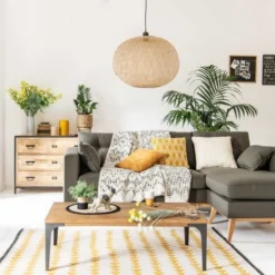 Maisons Du Monde Suspensions Abat-jour Pour Suspension En Rotin D60 -Luminaires Soldes 202 abat jour pour suspension en rotin d60 1000 5 37 189334 5