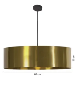 Abat-jours Suspensions Abat-jour Suspension Laqué Or Brillant D 60 X H 25 -Luminaires Soldes 202 abat jour suspension laque or brillant d 60 x h 25 2