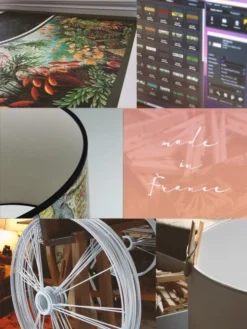 Yeda Design Lampes à Poser Abat Jour Vintage Map Paris 25 X 18 -Luminaires Soldes 202 abat jour vintage map paris 25 x 18 2