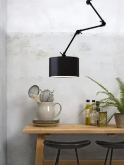 It's About Romi Appliques Murales Et Spots Applique 3 Bras Et Abat-jour Noir L100cm -Luminaires Soldes 202 applique 3 bras et abat jour noir l100cm 3