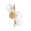 Maisons Du Monde Appliques Murales Et Spots Applique 3 Globes En Verre Et Métal Doré -Luminaires Soldes 202 applique 3 globes en verre et metal dore 1000 4 1 211110 2