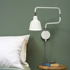 It's About Romi Appliques Murales Et Spots Applique Articulée Métal Blanc L21-57cm -Luminaires Soldes 202 applique articulee metal blanc l21 57cm 1