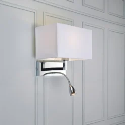 Markslöjd Appliques Murales Et Spots Applique Avec Liseuse LED Flexible Métal/tissu H40cm -Luminaires Soldes 202 applique avec liseuse led flexible metal tissu h40cm 3