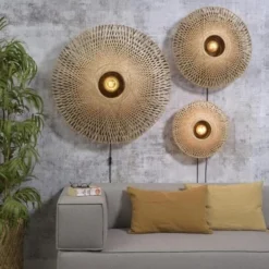 Good & Mojo Appliques Murales Et Spots Applique Bambou Avec Câble D44cm -Luminaires Soldes 202 applique bambou avec cable d44cm 2