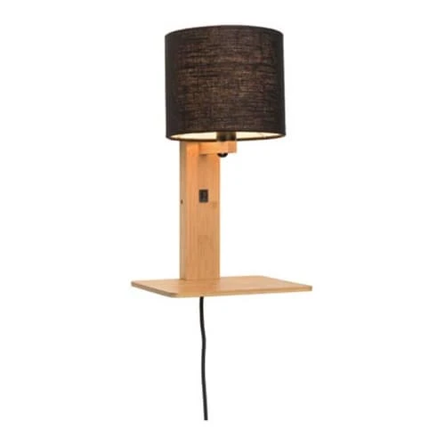 Good & Mojo Appliques Murales Et Spots Applique Bambou/lin Avec Tablette H36cm 3 Good & Mojo Appliques Murales Et Spots Applique Bambou/lin Avec Tablette H36cm