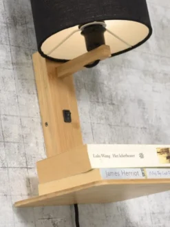 Good & Mojo Appliques Murales Et Spots Applique Bambou/lin Avec Tablette H36cm 13 Good & Mojo Appliques Murales Et Spots Applique Bambou/lin Avec Tablette H36cm -Luminaires Soldes 202 applique bambou lin avec tablette h36cm 35