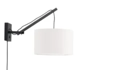 Good & Mojo Appliques Murales Et Spots Applique Bambou/lin Blanc L50cm -Luminaires Soldes 202 applique bambou lin blanc l50cm 10