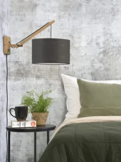 Good & Mojo Appliques Murales Et Spots Applique Bambou/lin Gris Foncé L50cm 10 Good & Mojo Appliques Murales Et Spots Applique Bambou/lin Gris Foncé L50cm -Luminaires Soldes 202 applique bambou lin gris fonce l50cm 2