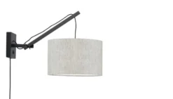 Good & Mojo Appliques Murales Et Spots Applique Bambou/lin L50cm -Luminaires Soldes 202 applique bambou lin l50cm 4