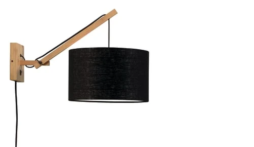 Good & Mojo Appliques Murales Et Spots Applique Bambou/lin Noir L50cm 3 Good & Mojo Appliques Murales Et Spots Applique Bambou/lin Noir L50cm