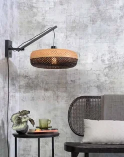 Good & Mojo Appliques Murales Et Spots Applique Bambou Noir 2 Bras L55cm -Luminaires Soldes 202 applique bambou noir 2 bras l55cm 7