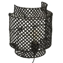 Decoratie Appliques Murales Et Spots Applique Bambou Naturel D23cm -Luminaires Soldes 202 applique bambou noir d23cm