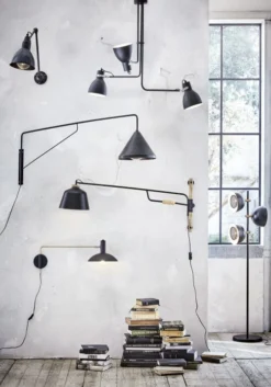 Maisons Du Monde Appliques Murales Et Spots Applique Bras Déporté 1 Abat-jour En Métal Noir -Luminaires Soldes 202 applique bras deporte 1 abat jour en metal noir 1000 2 30 208966 4