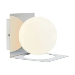 Markslöjd Appliques Murales Et Spots Applique De Salle De Bain Métal Argent/verre Dépoli D12cm -Luminaires Soldes 202 applique de salle de bain metal argent verre depoli d12cm 3