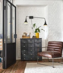 Maisons Du Monde Appliques Murales Et Spots Applique Double Articulée En Métal Noir Mat -Luminaires Soldes 202 applique double articulee en metal noir mat 1000 8 12 210383 4