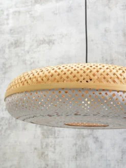 Good & Mojo Appliques Murales Et Spots Applique En Bambou Blanc 3 Bras L105cm -Luminaires Soldes 202 applique en bambou blanc 3 bras l105cm 3