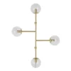 Maisons Du Monde Appliques Murales Et Spots Applique En Métal Doré Et 4 Globes En Verre -Luminaires Soldes 202 applique en metal dore et 4 globes en verre 1000 1 12 227070 1