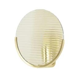 Maisons Du Monde Appliques Murales Et Spots Applique En Métal Doré Et Verre Ondulé Teinté Ambré