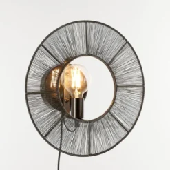 Mica Decorations Appliques Murales Et Spots Applique En Métal Noir D40 -Luminaires Soldes 202 applique en metal noir d40 4