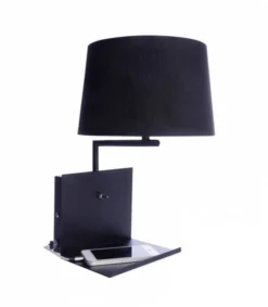 Lussiol Lighting Appliques Murales Et Spots Applique En Textile Noir H.34 Cm -Luminaires Soldes 202 applique en textile noir h 34 cm 2