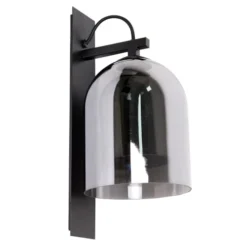 Keria Appliques Murales Et Spots Applique En Verre Et Métal Noir -Luminaires Soldes 202 applique en verre et metal noir 2