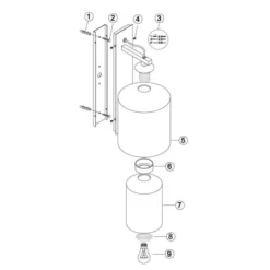 Keria Appliques Murales Et Spots Applique En Verre Et Métal Noir -Luminaires Soldes 202 applique en verre et metal noir 5