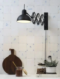 It's About Romi Appliques Murales Et Spots Applique Murale Déployante Acier Noir L50-85cm -Luminaires Soldes 202 applique murale deployante acier noir l50 85cm 1