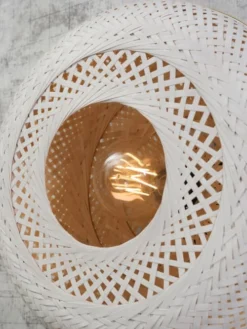 Good & Mojo Appliques Murales Et Spots Applique Murale En Bambou Blanc D40 -Luminaires Soldes 202 applique murale en bambou blanc d40 3