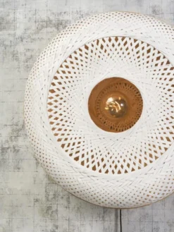 Good & Mojo Appliques Murales Et Spots Applique Murale En Bambou Blanc D60 -Luminaires Soldes 202 applique murale en bambou blanc d60 2