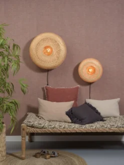 Good & Mojo Appliques Murales Et Spots Applique Murale En Bambou Naturel D60 -Luminaires Soldes 202 applique murale en bambou naturel d60 2