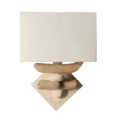 Coc'art Appliques Murales Et Spots Applique Murale En Bois Blanc -Luminaires Soldes 202 applique murale en bois ivoire 4