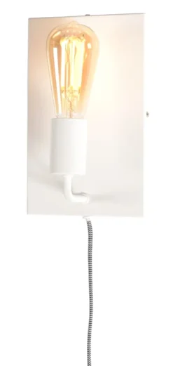 It's About Romi Appliques Murales Et Spots Applique Murale En Métal Blanc H25cm -Luminaires Soldes 202 applique murale en metal blanc h25cm 4