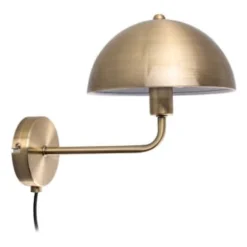Leitmotiv Appliques Murales Et Spots Applique Murale Champignon En Métal Gris -Luminaires Soldes 202 applique murale en metal bonnet dore antique