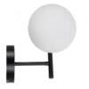 Ixia Appliques Murales Et Spots Applique Murale Métal Noir Et Globe En Verre Dépoli Blanc -Luminaires Soldes 202 applique murale metal noir et globe en verre depoli blanc