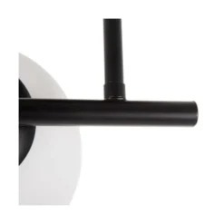 Ixia Appliques Murales Et Spots Applique Murale Métal Noir Et Globe En Verre Dépoli Blanc -Luminaires Soldes 202 applique murale metal noir et globe en verre depoli blanc 3