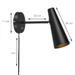 Markslöjd Appliques Murales Et Spots Applique Murale Noire -Luminaires Soldes 202 applique murale noire 2