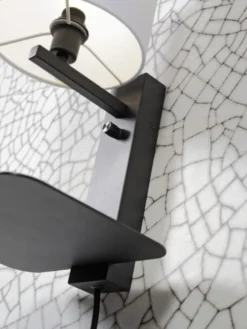 It's About Romi Appliques Murales Et Spots Applique Noire Avec Tablette Et Abat-jour H42cm 11 It's About Romi Appliques Murales Et Spots Applique Noire Avec Tablette Et Abat-jour H42cm -Luminaires Soldes 202 applique noire avec tablette et abat jour h42cm 5