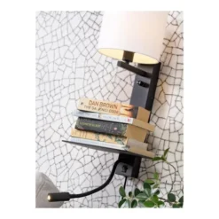 It's About Romi Appliques Murales Et Spots Applique Noire Avec Tablette Liseuse Et Abat-jour H52cm 13 It's About Romi Appliques Murales Et Spots Applique Noire Avec Tablette Liseuse Et Abat-jour H52cm -Luminaires Soldes 202 applique noire avec tablette liseuse et abat jour h52cm 11