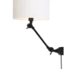 It's About Romi Appliques Murales Et Spots Applique Noire Flexible Et Abat-jour Blanc L65cm -Luminaires Soldes 202 applique noire flexible et abat jour blanc l65cm