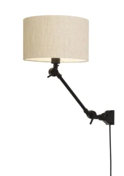 It's About Romi Appliques Murales Et Spots Applique Noire Flexible Et Abat-jour L65cm