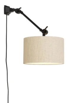 It's About Romi Appliques Murales Et Spots Applique Noire Flexible Et Abat-jour L65cm -Luminaires Soldes 202 applique noire flexible et abat jour l65cm 5