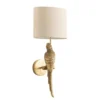 Maisons Du Monde Appliques Murales Et Spots Applique Perroquet Doré Et Abat-jour En Coton écru -Luminaires Soldes 202 applique perroquet dore et abat jour en coton ecru 1000 15 24 217037 1