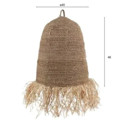 Pirouette Paris Suspensions Cache-ampoule En Fibres Végétales Avec Franges -Luminaires Soldes 202 cache ampoule en fibres vegetales avec franges 3